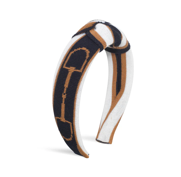 Waring Brooke Navy Snaffled Knot Hairband