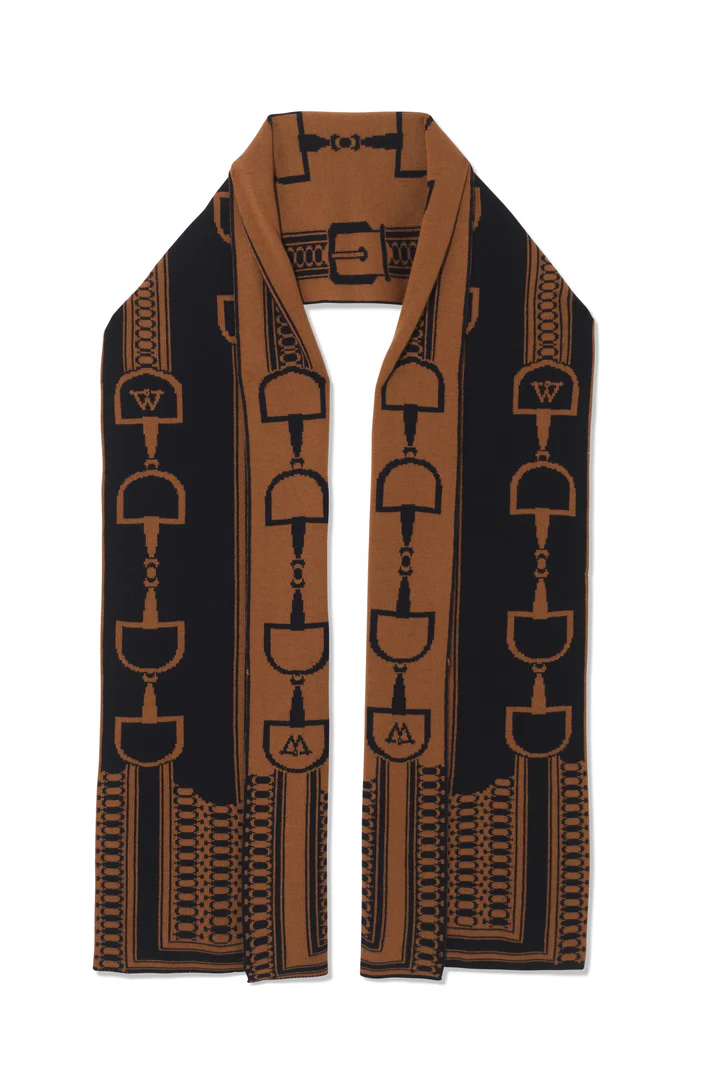 Waring Brooke Snaffle Scarf Navy/Tan